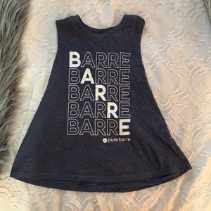 Pure barre blueish Grey tank
